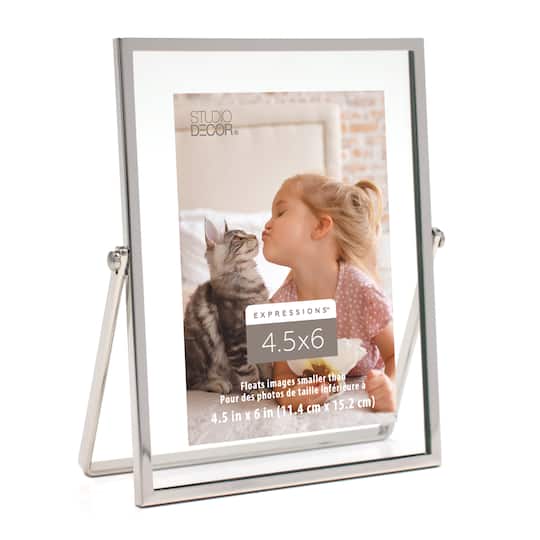 silver 4 5 x 6 float frame expressions by studio decor